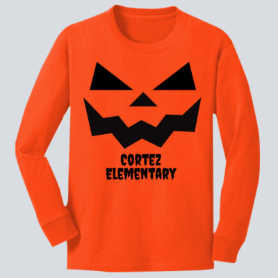 Youth Long Sleeve Shirt - Fall - Jacko Lantern Black Thumbnail