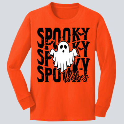 Youth Long Sleeve Shirt - Fall - Spooky Vibes  Thumbnail