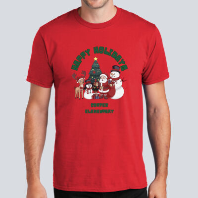Adult T-Shirt - Winter - Happy Holidays Green Thumbnail