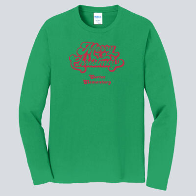 Adult Long Sleeve Shirt - Winter - Merry Christmas Red Thumbnail