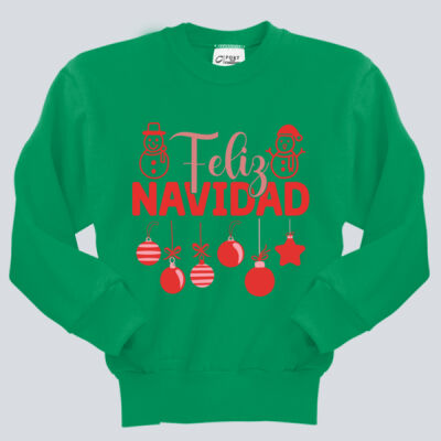 Youth Crewneck - Winter - Feliz Navidad Red Thumbnail