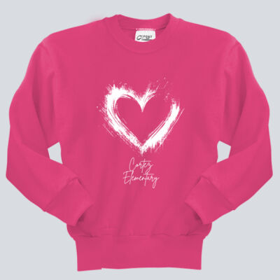 Youth Crewneck - Spring Holidays - Valentine's Heart Thumbnail