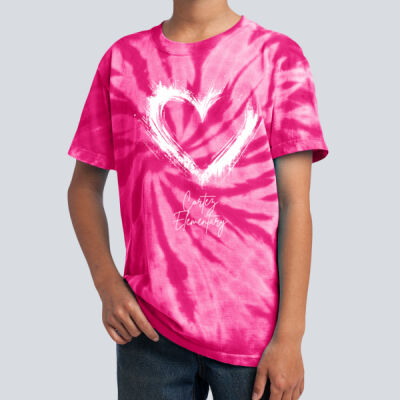 Youth Tie-Dye T-Shirt - Spring Holidays - Valentine's Heart Thumbnail