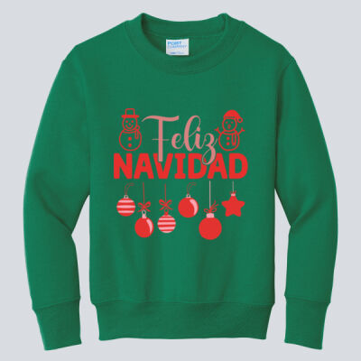 Youth Crewneck - Winter - Feliz Navidad Red Thumbnail