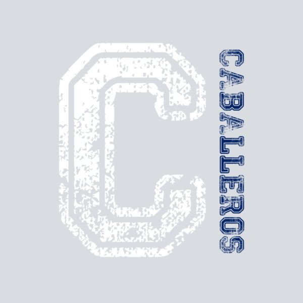 Distressed Letter With Name - Blue & White Thumbnail